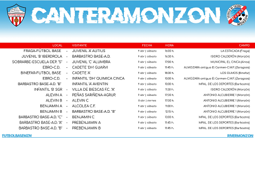 PARTIDOS CANTERA / 9-10 DE ABRIL