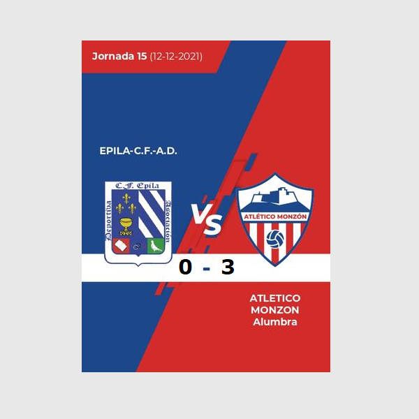 RESULTADO DEL PARTIDO CF EPILA VS ATLETICO MONZON ALUMBRA